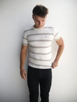 Marcello Stripe T-Shirt - White -Blakely 2789White 05D