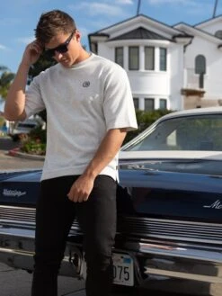 Icon Oversized T-Shirt - Marl White -Blakely 2799MarlWhiteExtra 03D