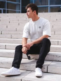 Icon Oversized T-Shirt - Marl White -Blakely 2799MarlWhite 08D