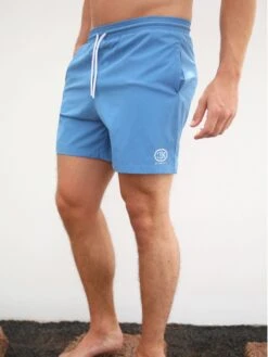 Initial Swim Shorts - Light Blue 12 Initial Swim Shorts - Light Blue -Blakely 2805CslateBlue 02D