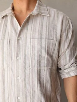 Rialto Stripe Shirt - Sand -Blakely 2811Sand 04D