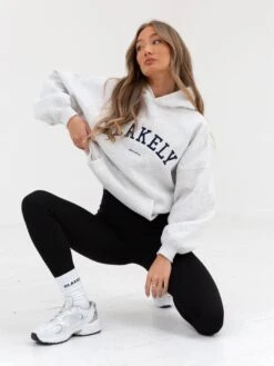 Varsity Oversized Hoodie - Marl White -Blakely 2829VARWMarlWhite 05D