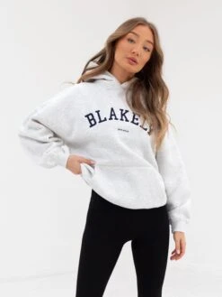 Varsity Oversized Hoodie - Marl White -Blakely 2829VARWMarlWhite 08D