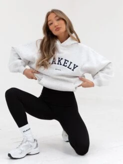 Varsity Oversized Hoodie - Marl White -Blakely 2829VARWMarlWhite 10D