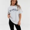 Varsity Oversized T-Shirt - Marl White -Blakely 2830VARWGrey 01D