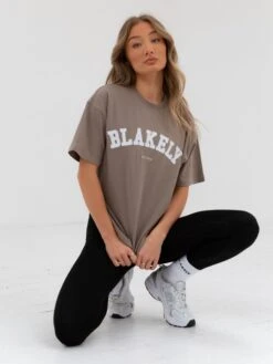 Varsity Oversized T-Shirt - Light Beige -Blakely 2830VARWLightBeige 01D