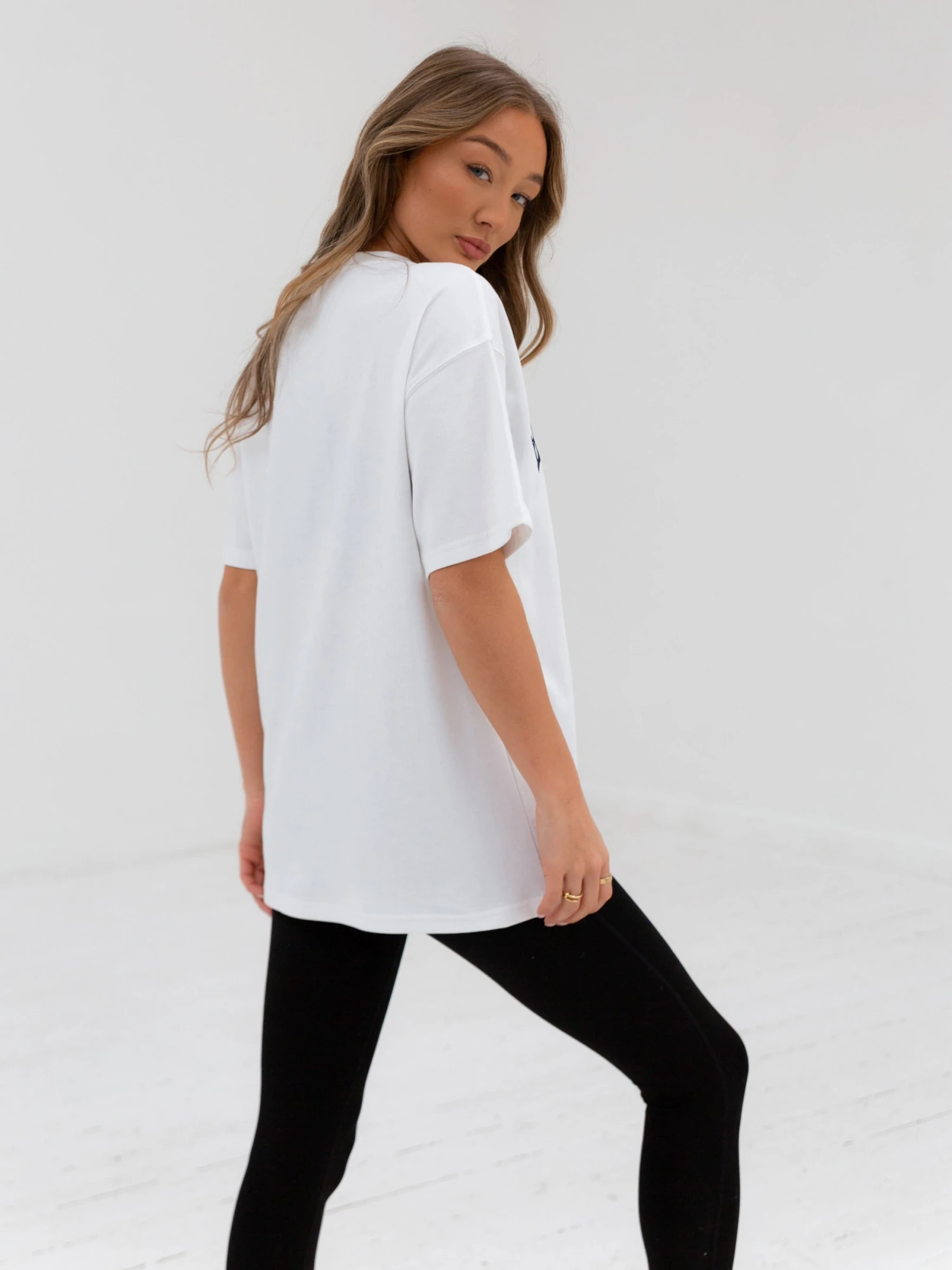 Varsity Oversized T-Shirt - White 6 Varsity Oversized T-Shirt - White - Image 4