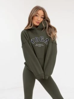 Yoga Oversized Hoodie - Khaki Green -Blakely 2831Khaki 02D