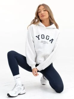 Yoga Oversized Hoodie - Marl White -Blakely 2831MWHI D 6