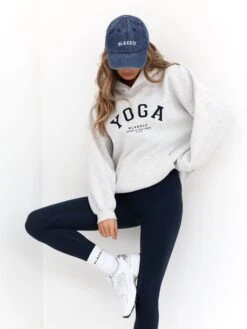Yoga Oversized Hoodie - Marl White -Blakely 2831MWHI D 7