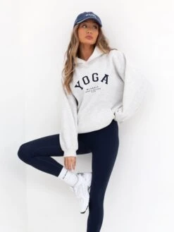 Yoga Oversized Hoodie - Marl White -Blakely 2831MWHI D 8