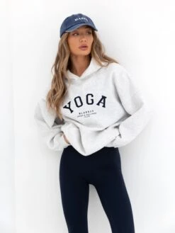 Yoga Oversized Hoodie - Marl White -Blakely 2831MWHI D 9