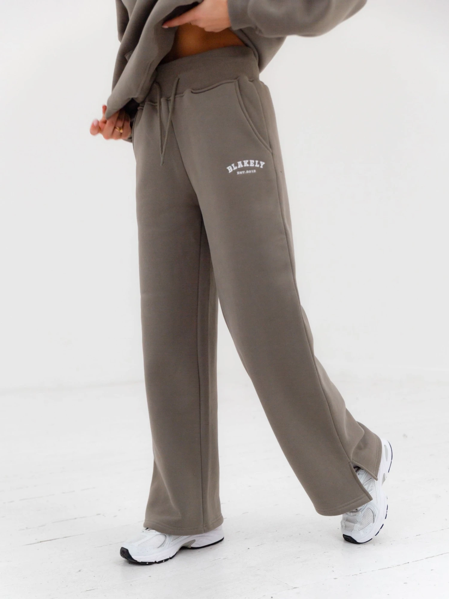 Varsity Wide Leg Sweatpants - Safari Green 3 Varsity Wide Leg Sweatpants - Safari Green