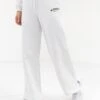 Varsity Wide Leg Sweatpants - Marl White 1 Varsity Wide Leg Sweatpants - Marl White -Blakely 2848VARW GreyD