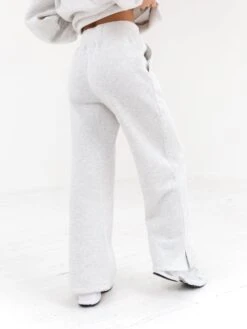 Varsity Wide Leg Sweatpants - Marl White -Blakely 2848VARW GreyD 4