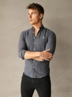 Modena Stripe Shirt - Navy