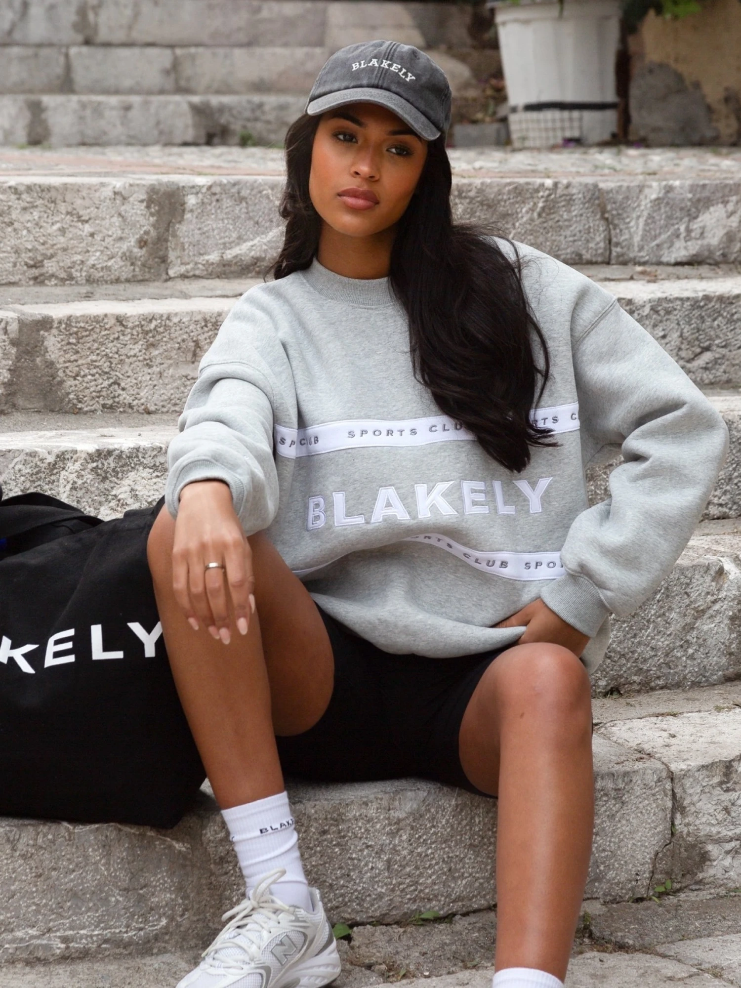 Serena Oversized Jumper - Marl Grey 5 Serena Oversized Jumper - Marl Grey - Image 3