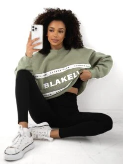 Serena Oversized Jumper - Olive -Blakely 2923BOlive 03D