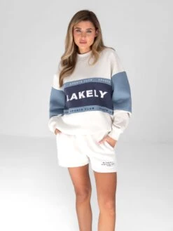 Alpine Oversized Jumper - Navy/Chalk 10 Alpine Oversized Jumper - Navy/Chalk -Blakely 2923LightBlue 03D