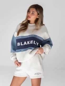 Alpine Oversized Jumper - Navy/Chalk 11 Alpine Oversized Jumper - Navy/Chalk -Blakely 2923LightBlue 05D