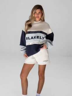 Alpine Oversized Jumper - Light Grey -Blakely 2923Navy 02D