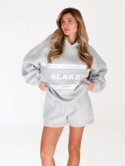 Serena Oversized Hoodie - Marl Grey -Blakely 2934BMarlGrey 02D
