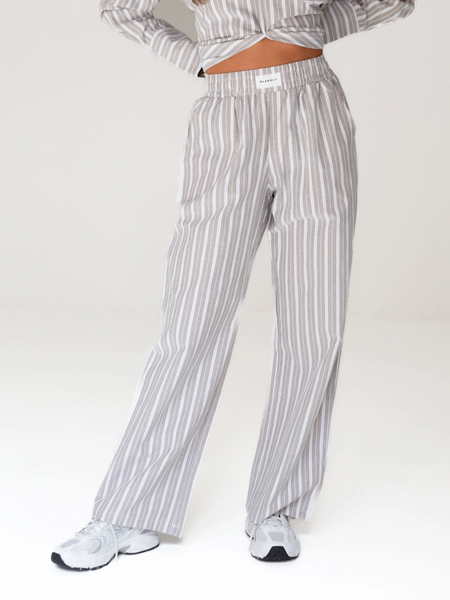 Elena Stripe Trousers - Light Brown 3 Elena Stripe Trousers - Light Brown