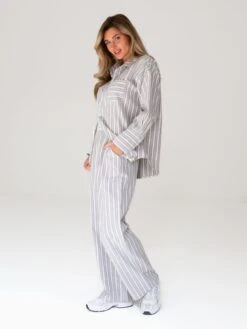 Elena Stripe Trousers - Light Brown 11 Elena Stripe Trousers - Light Brown -Blakely 2966Khaki 05D