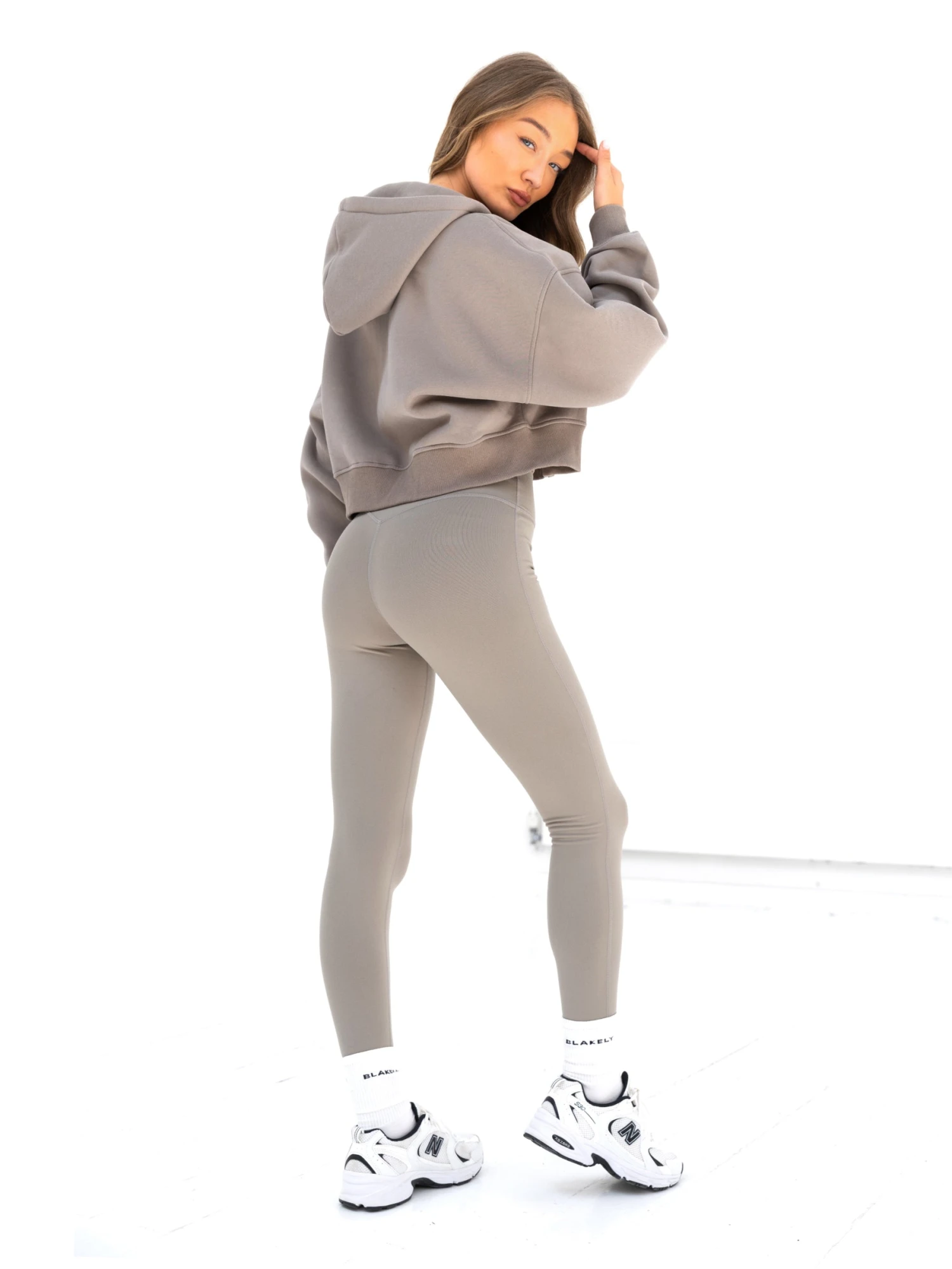 Blakely Full Zip Hoodie - Neutral Grey 7 Blakely Full Zip Hoodie - Neutral Grey - Image 5