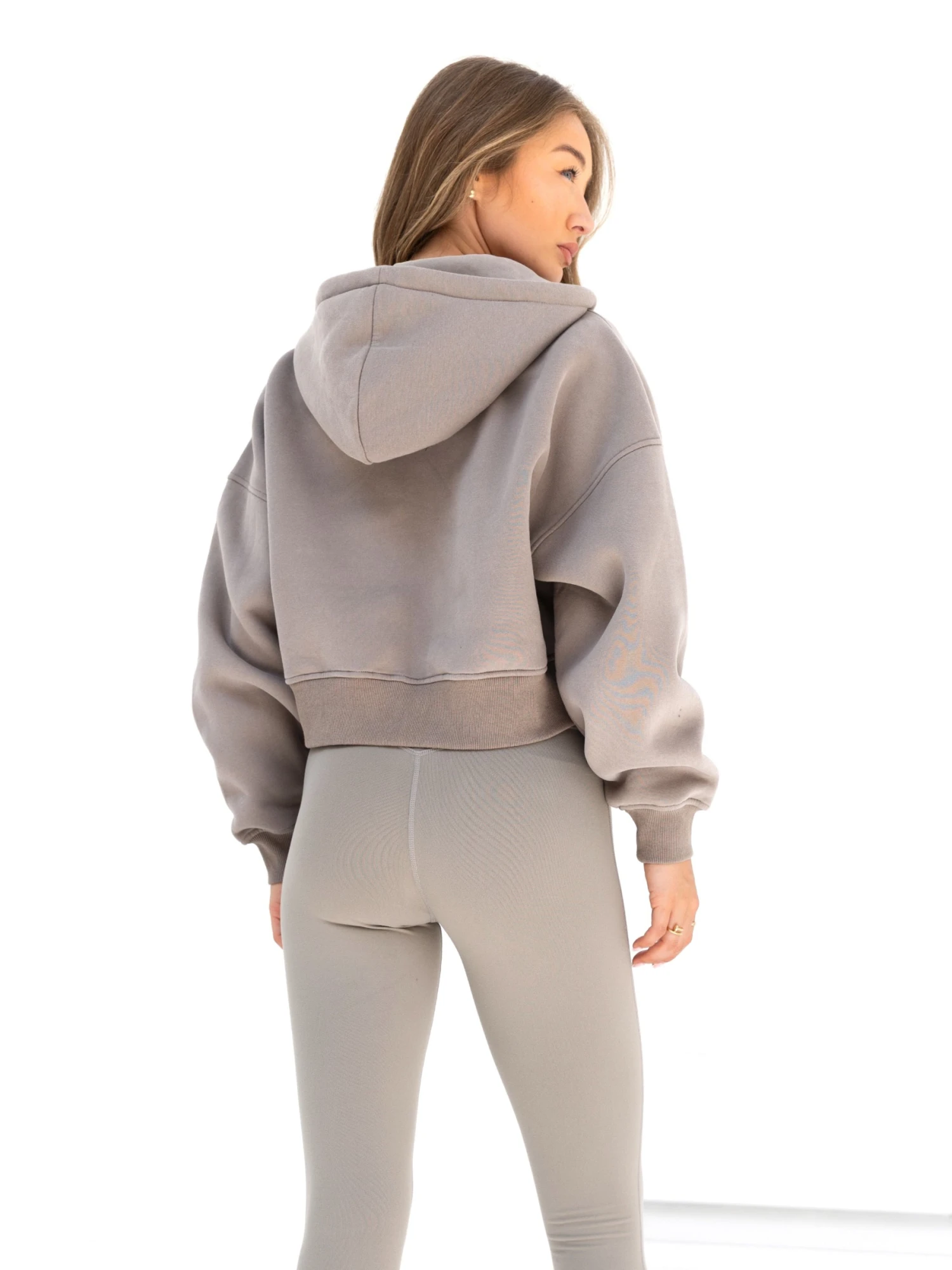 Blakely Full Zip Hoodie - Neutral Grey 5 Blakely Full Zip Hoodie - Neutral Grey - Image 3