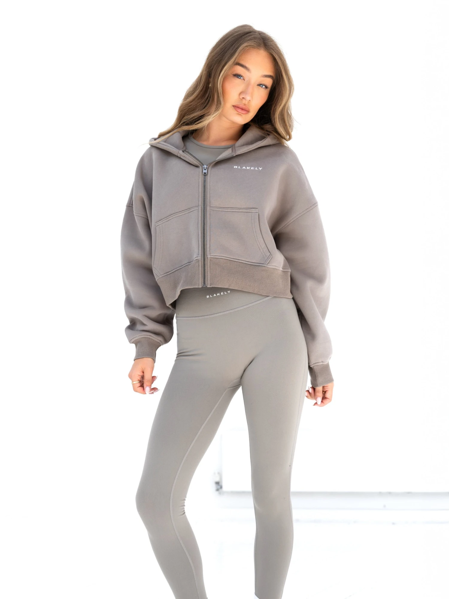 Blakely Full Zip Hoodie - Neutral Grey 8 Blakely Full Zip Hoodie - Neutral Grey - Image 6