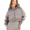 Blakely Full Zip Hoodie - Neutral Grey