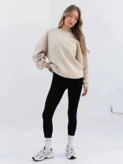 Embroidered Isabel Oversized Jumper - Bone -Blakely 3039TBONED 2