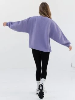 Embroidered Isabel Oversized Jumper - Lilac -Blakely 3039TLILACD 2
