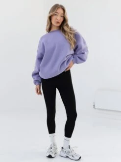 Embroidered Isabel Oversized Jumper - Lilac -Blakely 3039TLILACD 4
