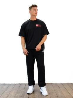 Italic Relaxed Sweatpants - Black -Blakely 3078IBLACKHORIZONTAL02D
