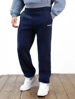 Italic Relaxed Sweatpants - Navy