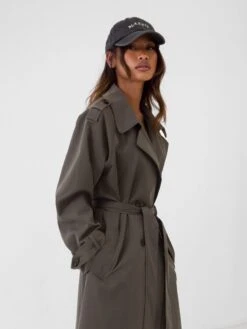 Amara Trench Coat - Ash Grey -Blakely 3082 2Brown 01D