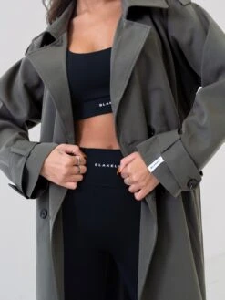 Amara Trench Coat - Ash Grey -Blakely 3082 2Brown 04D