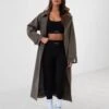 Amara Trench Coat - Ash Grey -Blakely 3082 2Brown 06LEADD