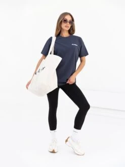 Cloud Print Oversized T-Shirt - True Navy -Blakely 3124 3Navy 01D