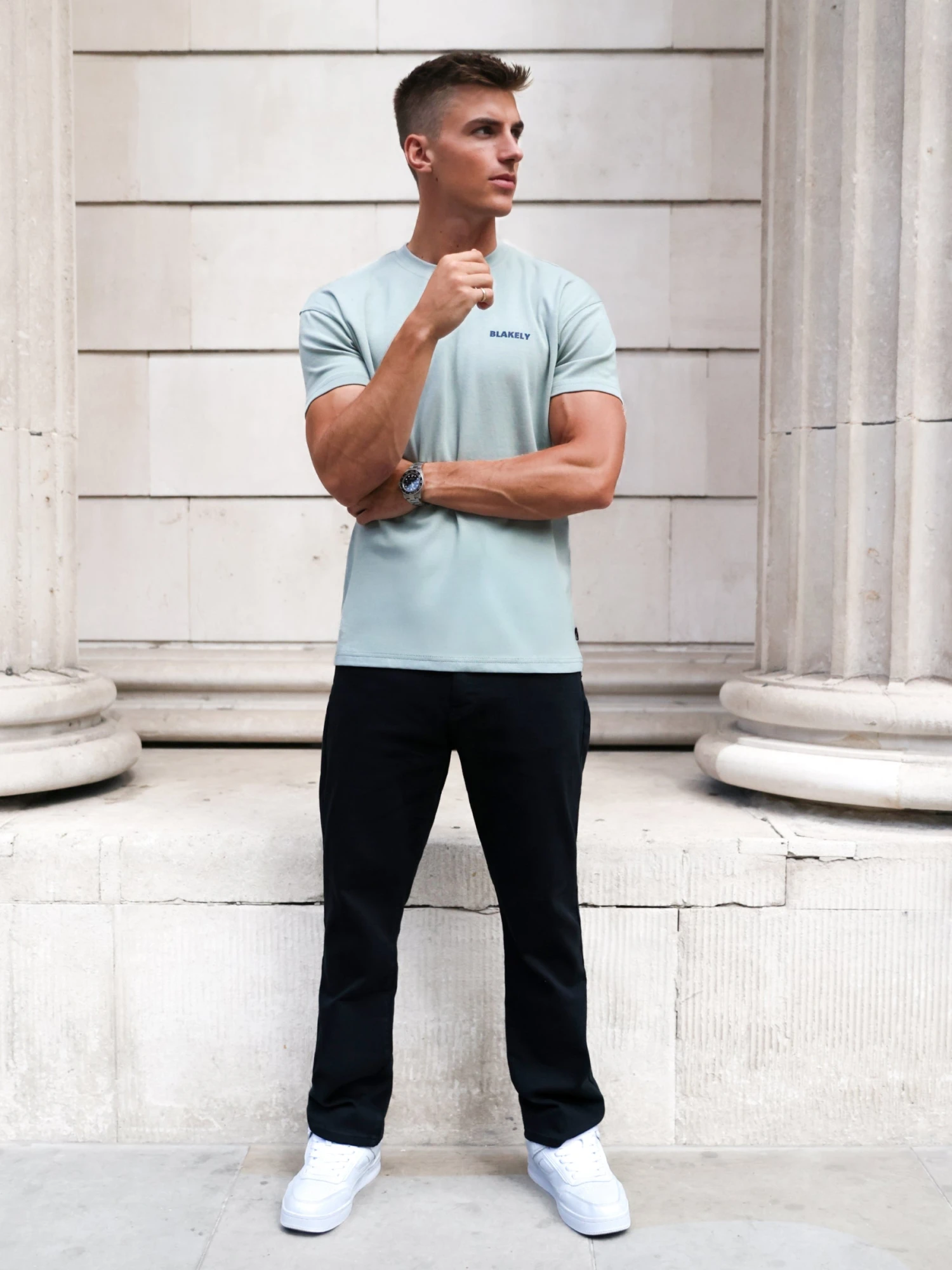 Arlo Relaxed T-Shirt - Mineral Blue 6 Arlo Relaxed T-Shirt - Mineral Blue - Image 4