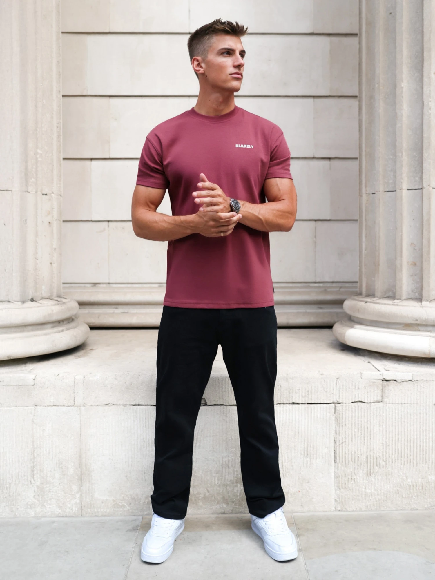 Arlo Relaxed T-Shirt - Dark Pink 6 Arlo Relaxed T-Shirt - Dark Pink - Image 4