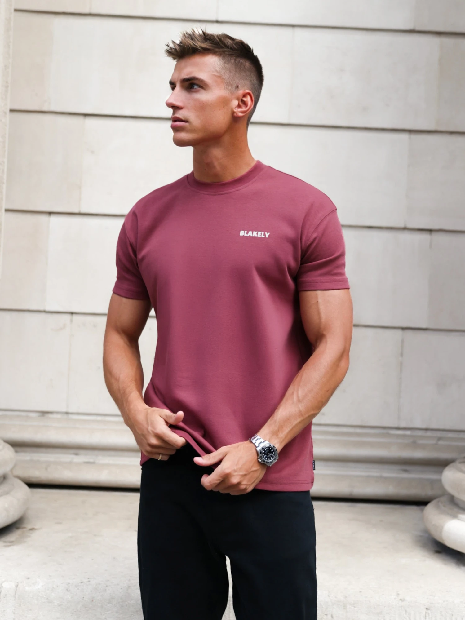 Arlo Relaxed T-Shirt - Dark Pink 8 Arlo Relaxed T-Shirt - Dark Pink - Image 6