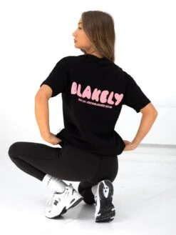 Cloud Print Oversized T-Shirt - Black -Blakely 3126 3BLACK02D