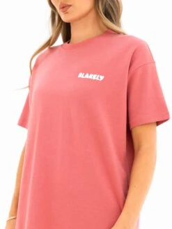 Cloud Print Oversized T-Shirt - Sunrise Coral -Blakely 3126 3CORAL05D