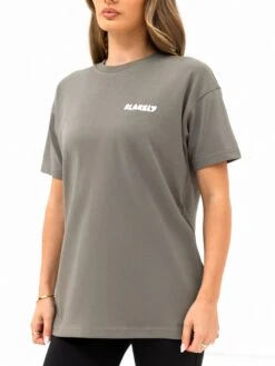Cloud Print Oversized T-Shirt - Safari Green -Blakely 3126 3SAFARI0D