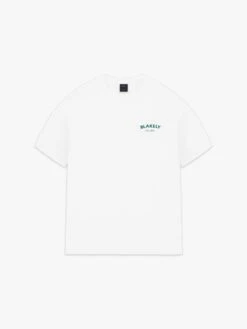 Crest Relaxed T-Shirt - White & Pine Green -Blakely 3141MPINE01D