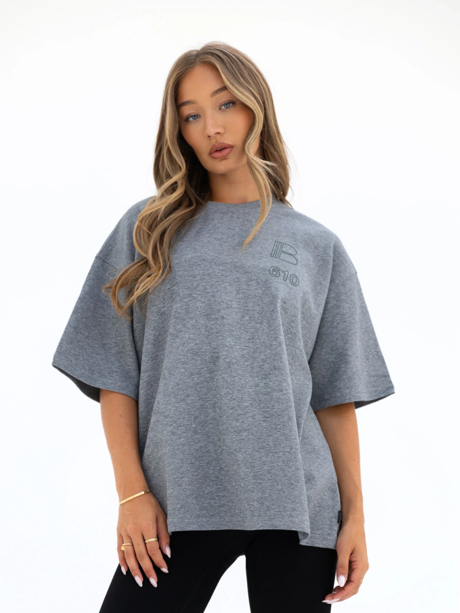 Apex City Ultra Oversized T-Shirt - Marl Grey 7 Apex City Ultra Oversized T-Shirt - Marl Grey - Image 5