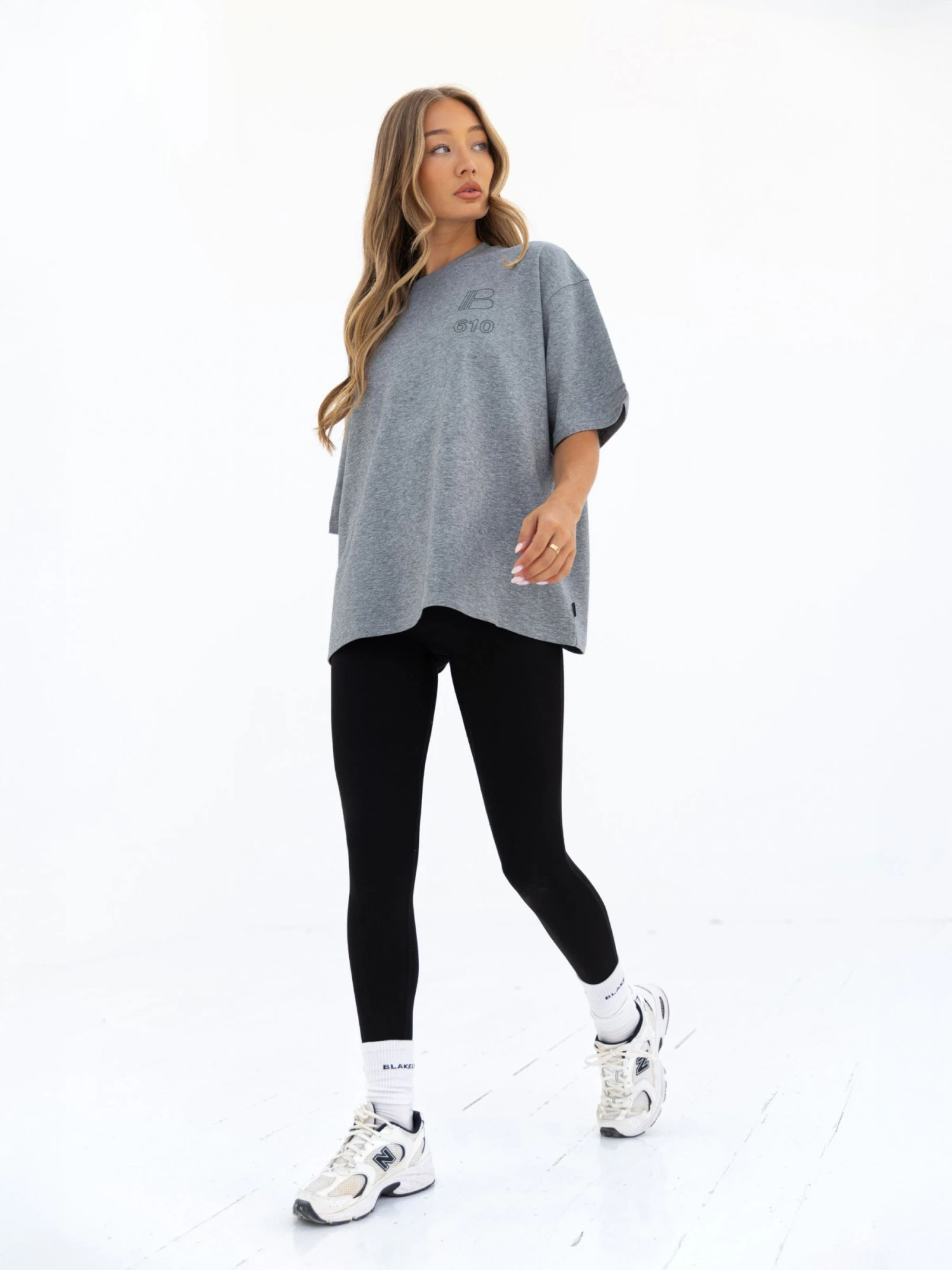 Apex City Ultra Oversized T-Shirt - Marl Grey 8 Apex City Ultra Oversized T-Shirt - Marl Grey - Image 6